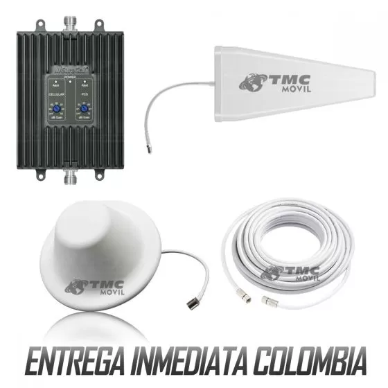 KIT Amplificador De Señal Celular TMC Flex Pro Repetidor Redes 4GLTE con antenas